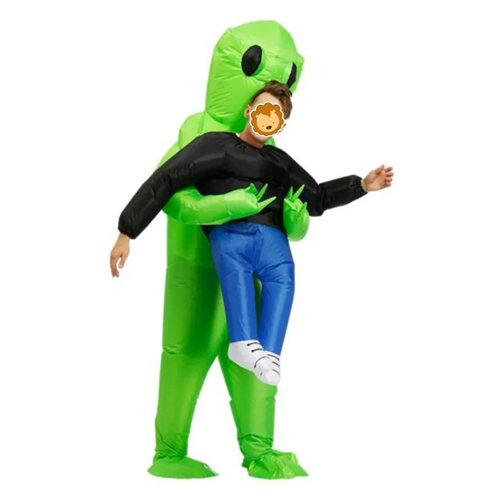 Et Alien aufblasbarer Anzug Alien Monster aufblasbares Kostüm beängstigend grünes Alien Cosplay Kostüm für Erwachsene Party Festival Bühne