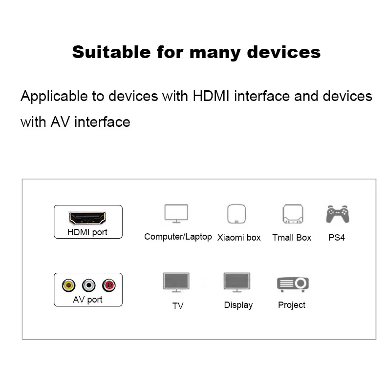 Audio and Video Synchronous Transmission hdmi to AV RCA Video Converter Adapter