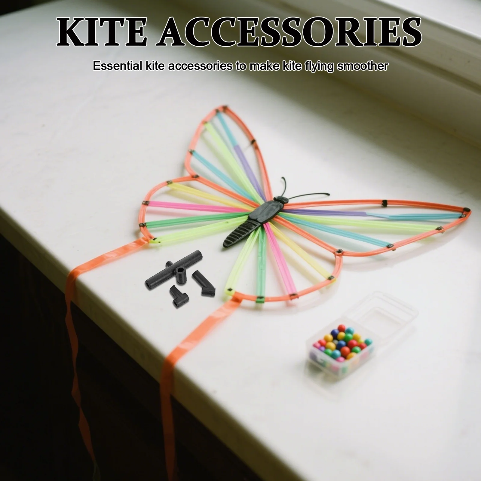 12-delige vliegeraccessoires Diy staafmontage onderdelen connector kunststof frame zwart benodigdheden vast