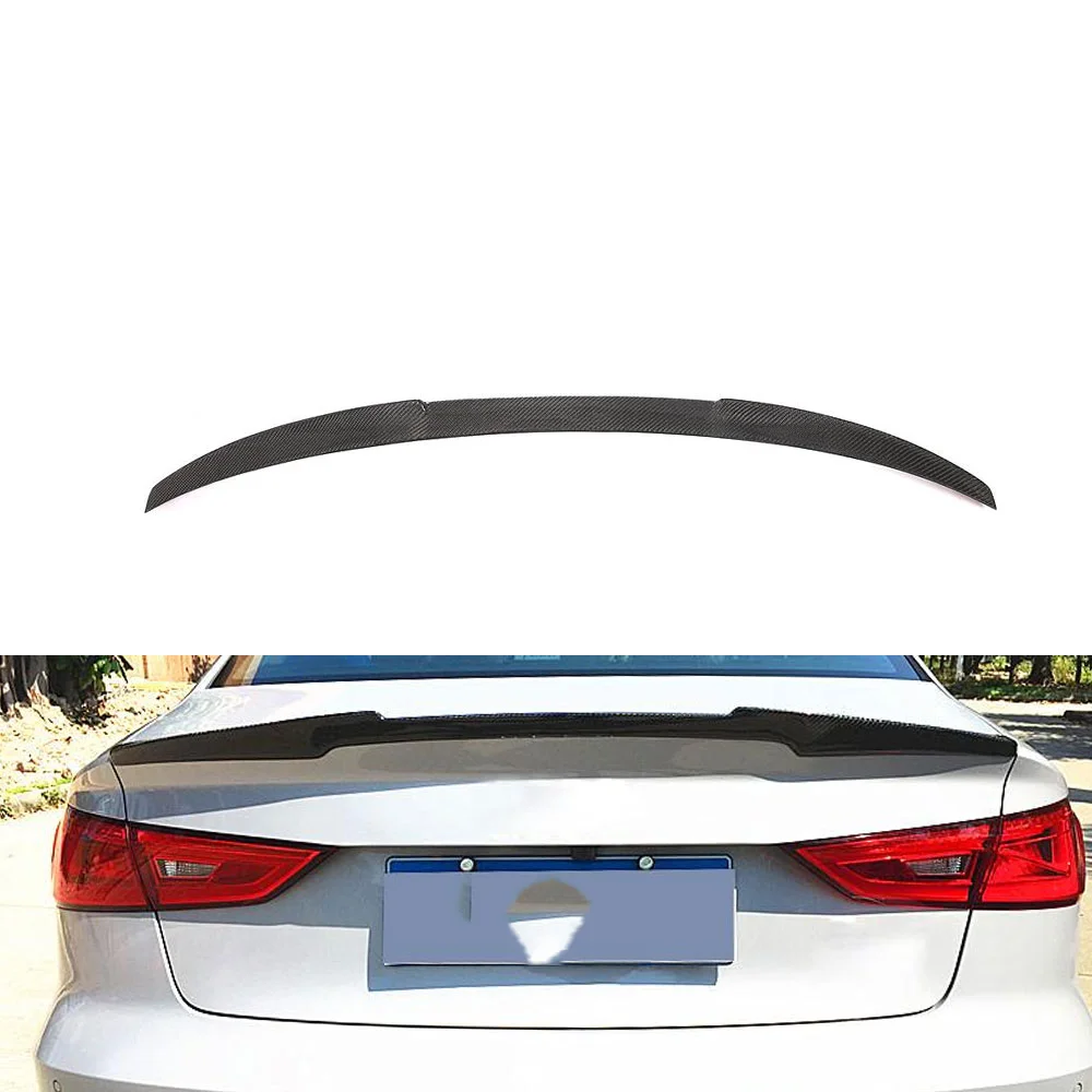 

Carbon Fiber Rear Trunk Spoiler Wing Lip For Audi A3 A3 Sline S3 Sedan 2014 - 2019 Top Wings Black Lip Trunk Wing Body Kit