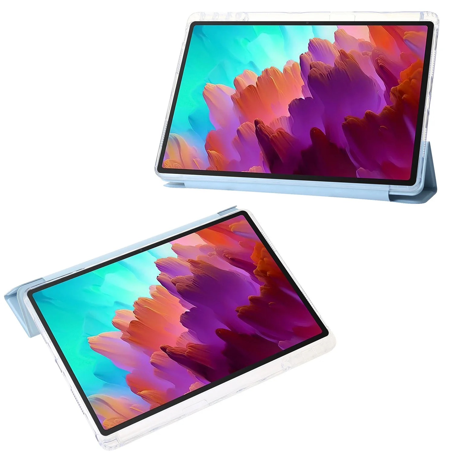 With Pencil Holder Case for Lenovo Tab M11 Xiaoxin Pad 2024 Translucent Back Soft Protective Case Tab Idea 11 XiaoxinPad 2025 - view 3