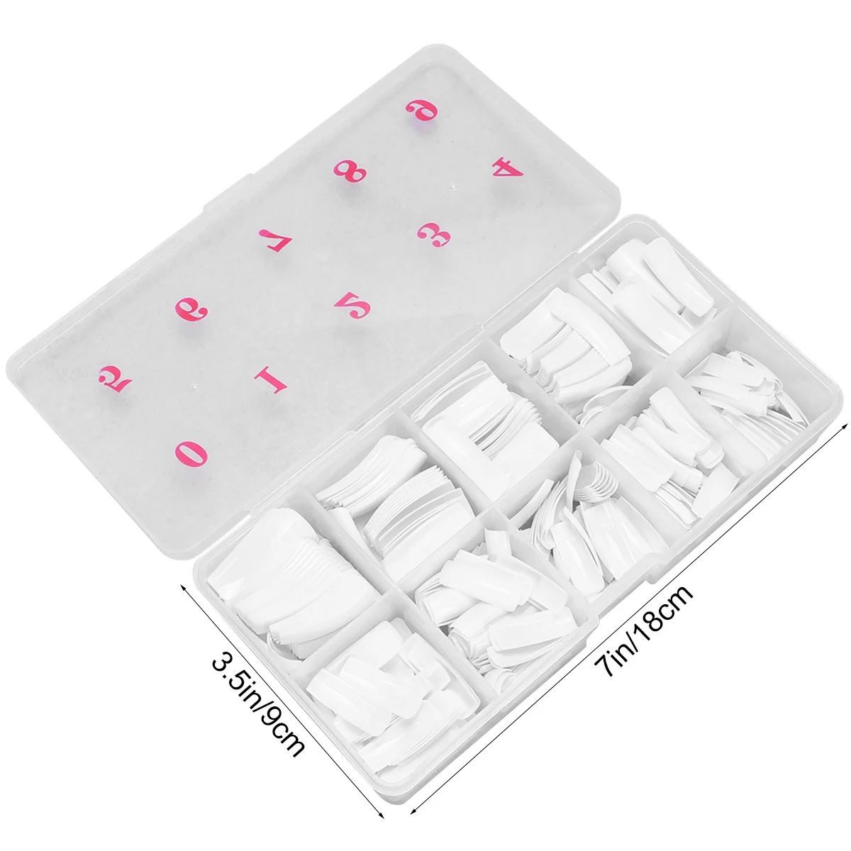 500 szt. Tipsów do paznokci Białe Półkryjące Sztuczne Paznokcie Idealnie Pasujące do Wszystkich Paznokci Naklejki do Manicure Tipsy do Paznokci Naklejki do Manicure