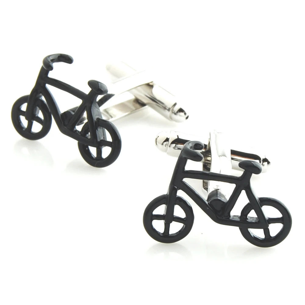 YH-1801 Novelty Spray Paint 3D Bicycle Cufflinks - Factory Direct Selling