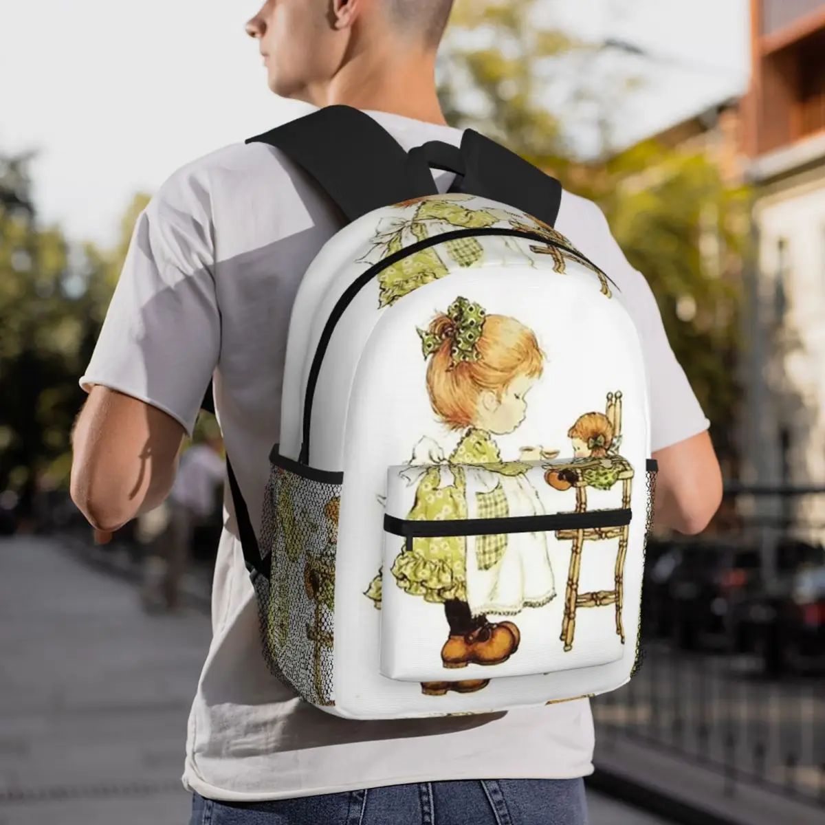 

Sarah Kay Cartoon Backpack Daypack Large Capacity Children BookBag School Bag Shoulder Bags for Men Women