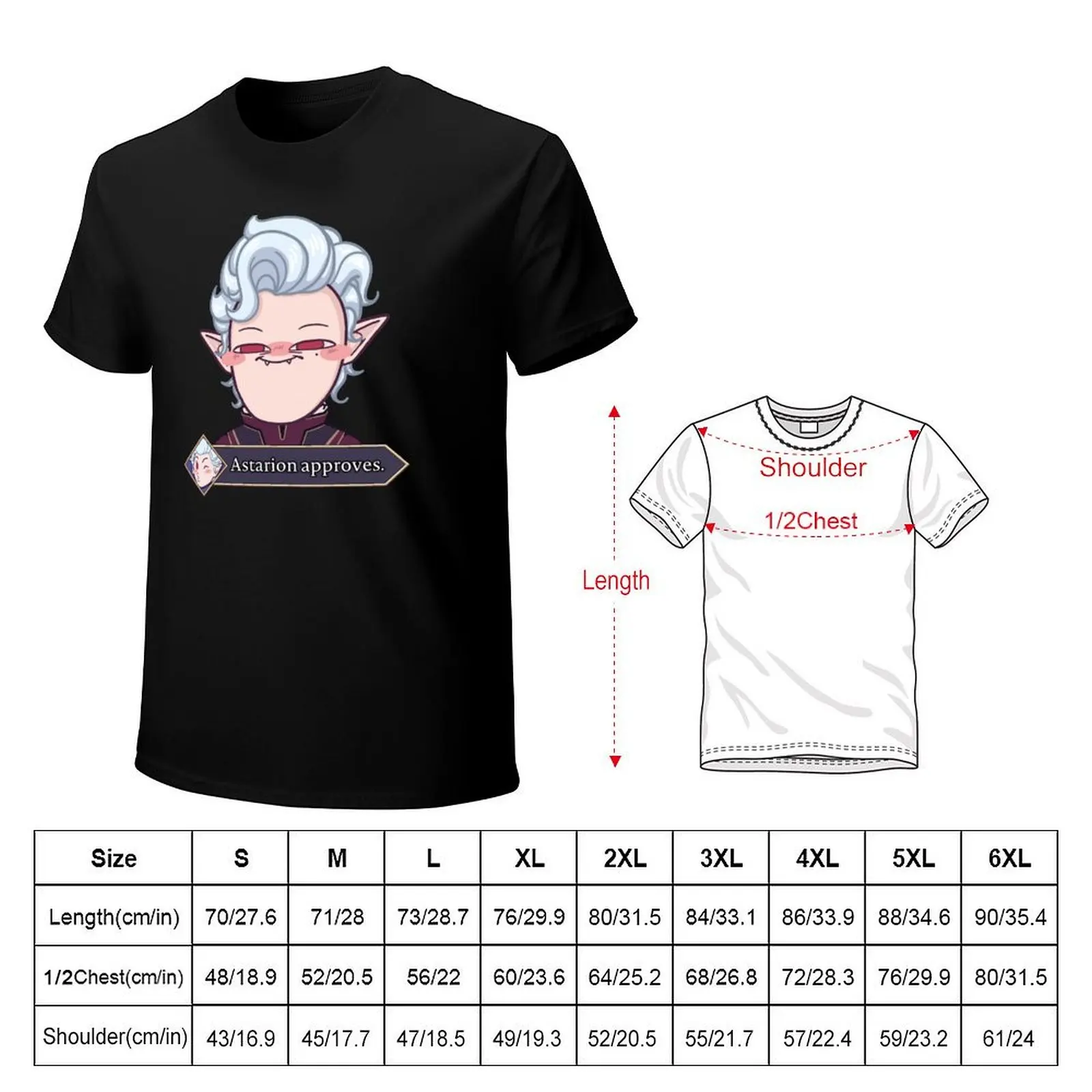 Astarion Approves T-Shirt Basic Casual Wear Short Sleeve Top