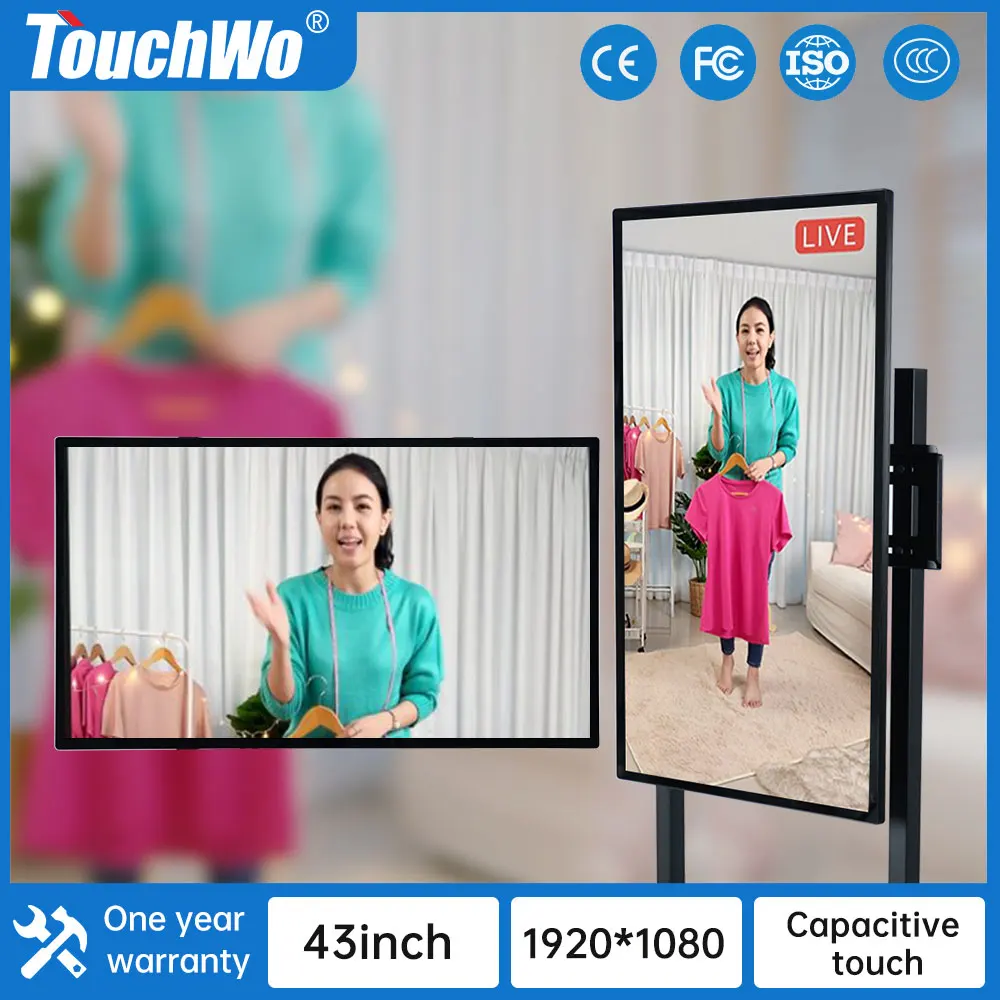 TouchWo 43 55 65 Inch TouchScreen Monitor Online Teaching Smart Board All In One Pc Digital Electronic Interactive Whiteboard