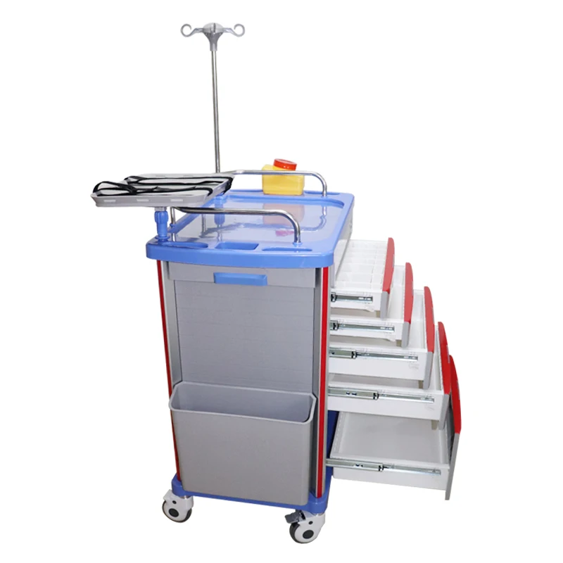 ORP-601ET Custom Medical Treatment Trolley Hot Sale ABS Emergency Trolley Medical Cart