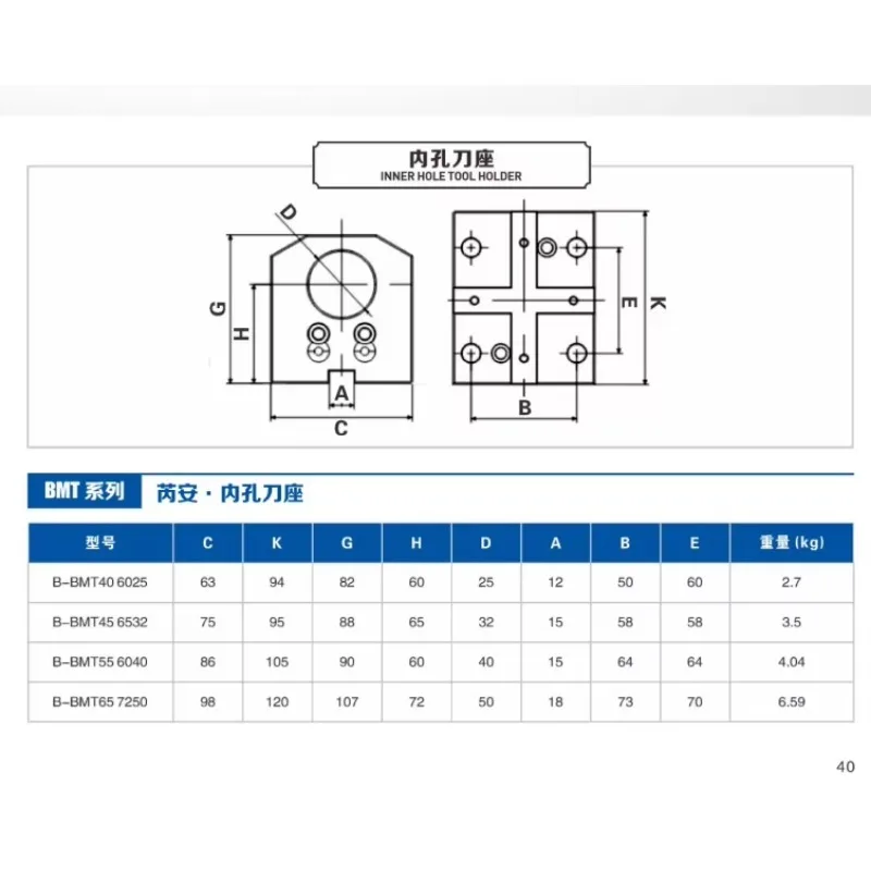 Internal Hole Tool Holder Durable Boring Holder BMT40 BMT45 BMT55 BMT65 For Metal Processing Lathe