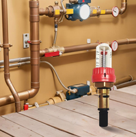 Brass Flow Meter Regulator For Underfloor Heating Manifolds With Visual Monitoring And Easy Installation