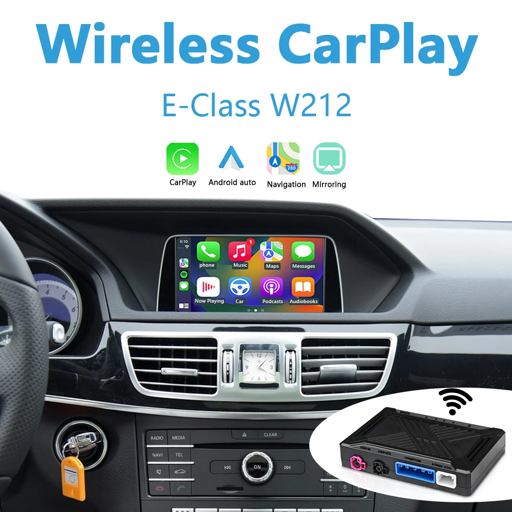 Apple CarPlay for Mercedes W212 E Class With NTG5.0 5.1 Command Retrofit Wireless Android Auto Plug&Play iPhone Mirror Function