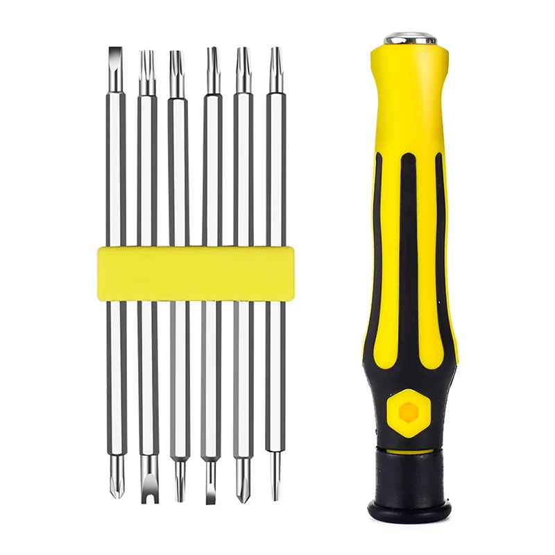 7Pcs Special-shaped Magnetic Screwdriver Security Tamper Proof Drill Bit Pentagonal Torx Screwdriver Bits Flat Head Hand Tools