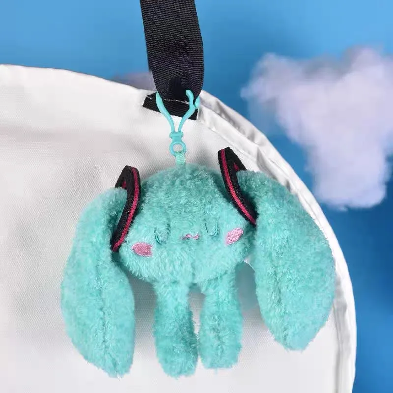 Nuovo Anime Hatsune Miku Orecchie di coniglio Versione Q Kawaii Figura mini ciondolo borsa Ciondolo in peluche Oggetti di scena Cosplay Regali