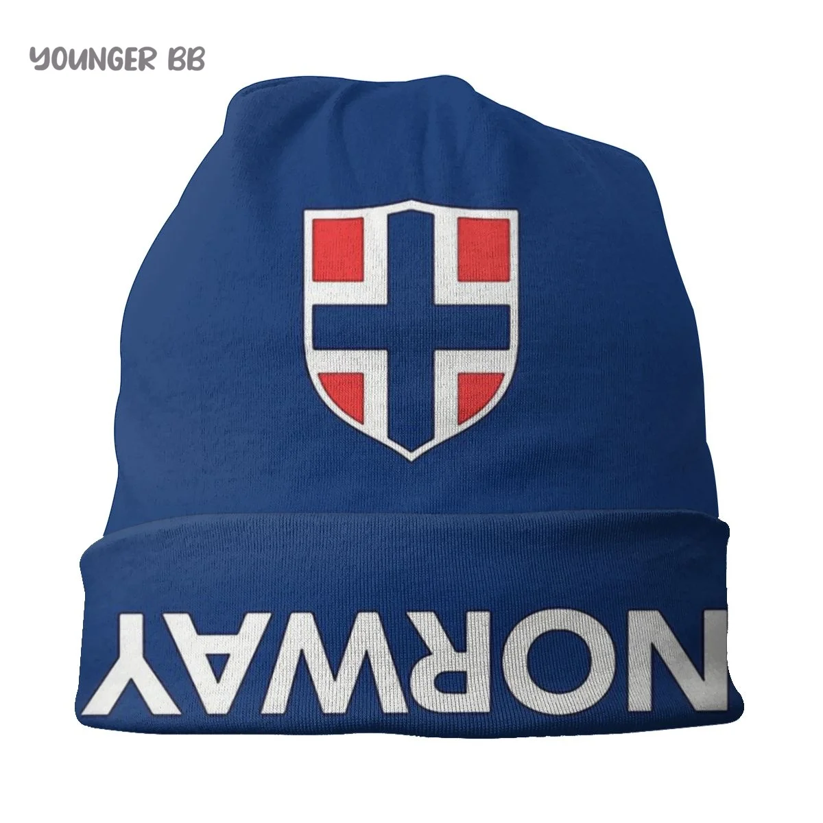 Gorro de punto con bandera de Noruega para hombre y mujer, gorro cálido de invierno con bandera de Noruega, gorros elásticos térmicos