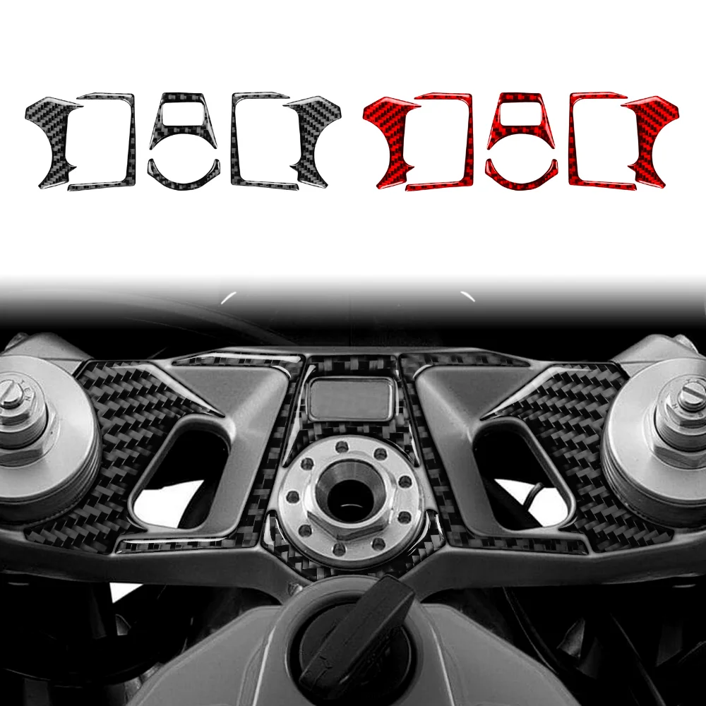 For Aprilia RS660 2021 2022 2023 2024 Real Soft Carbon Fiber Stickers Motorcycle Top Triple Clamp Yoke Sticker Pad Decoration