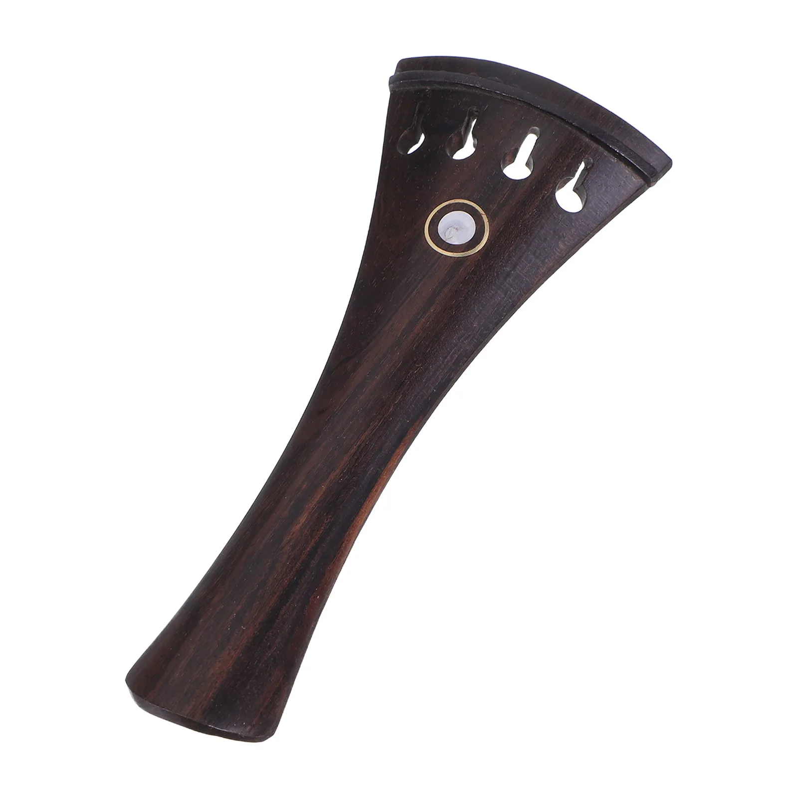 

Violin Tailpiece Wood Solid Wooden String Holder Block With 4 Tuner Holes For Stable Tuning Replacement Parts Accessory