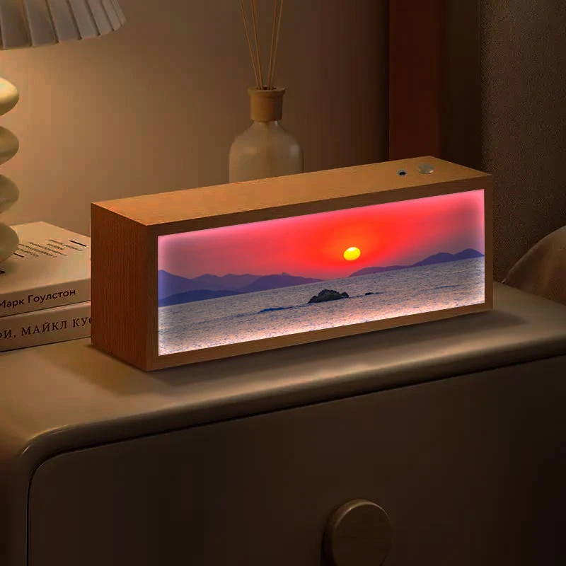 

Romantic sunrise and sunset light painting healing department landscape desktop decoration ornament night light creative