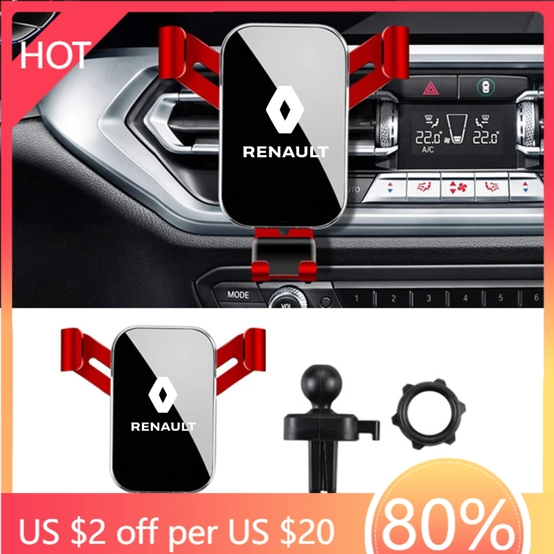 For Renault 2026 New Hub Caps Universal Gravity Auto Phone Holder Car Air Vent Clip Mount Mobile For Renault Grand Scenic 4 XMOD