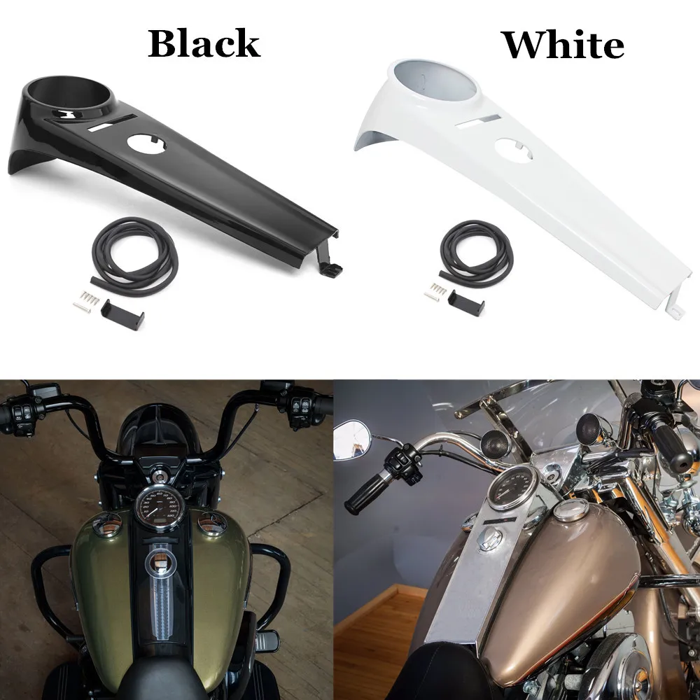 Nowy zbiornik paliwa do motocykla obudowa ochronna zbiornik paliwa konsoli Panel do montażu na desce rozdzielczej wykończenia ABS z tworzywa sztucznego dla Harley Touring Road King specjalne FLHR