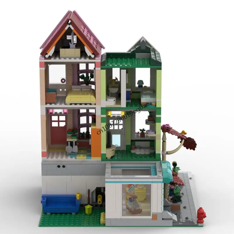 ใหม่ 2280PCS ขายร้อน City Street View มุม Apartments Store DIY สร้างสรรค์ไอเดีย childToy AssemblyPuzzle ของขวัญ MOC-42670