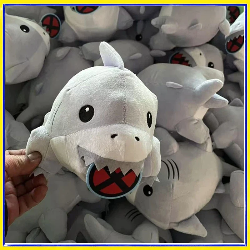 Jeff a terra tubarão brinquedo de pelúcia bonito animal de pelúcia boneca personagem dos desenhos animados presente colecionável para crianças fãs festa aniversário casa deco