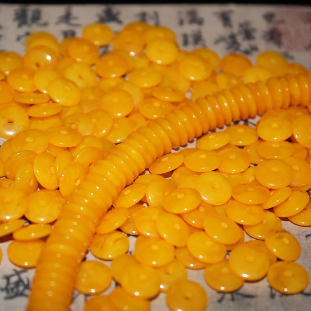 

Round Resin 6mm 8mm 10mm 12mm Yellowish Orange Color Flat Loose Spacer Beads Lot for DIY Crafts Jewelry Making