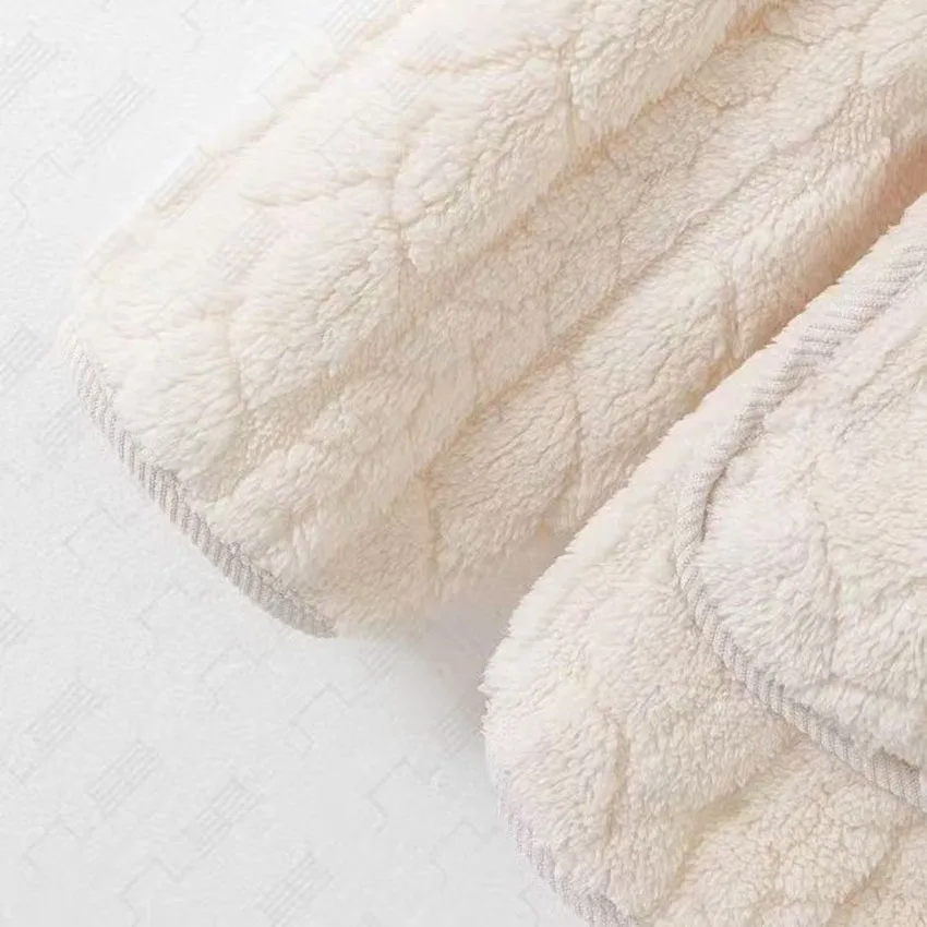 ملابس نوم جديدة من الصوف لشتاء وخريف 2026 مع حشوة سميكة، دافئة ومريحة، مضادة للبرد، مضادة للكهرباء، قمح جاكار ناعم