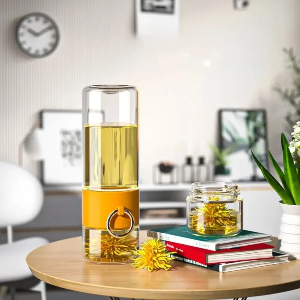 400ml Tee Wasser flasche tragbar mit Tee filter Infuser Becher auslaufs icher Kunststoff Auto montiert Wasserkocher Büro im Freien