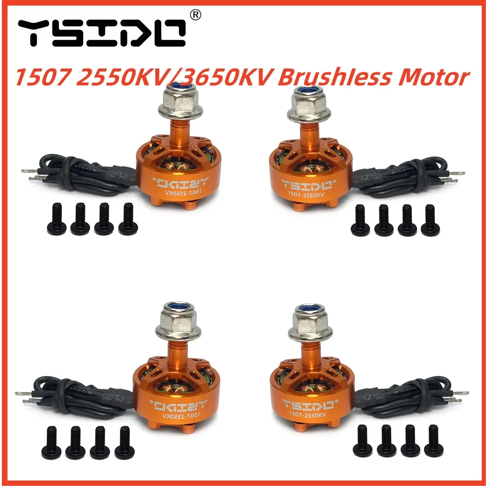 4Pcs YSIDO 1507 2550KV 3650KV 3-6S Brushless Motor for Cineboy 146mm/Cloud-149 149mm Frame Sprog RC Drone FPV Racing DIY