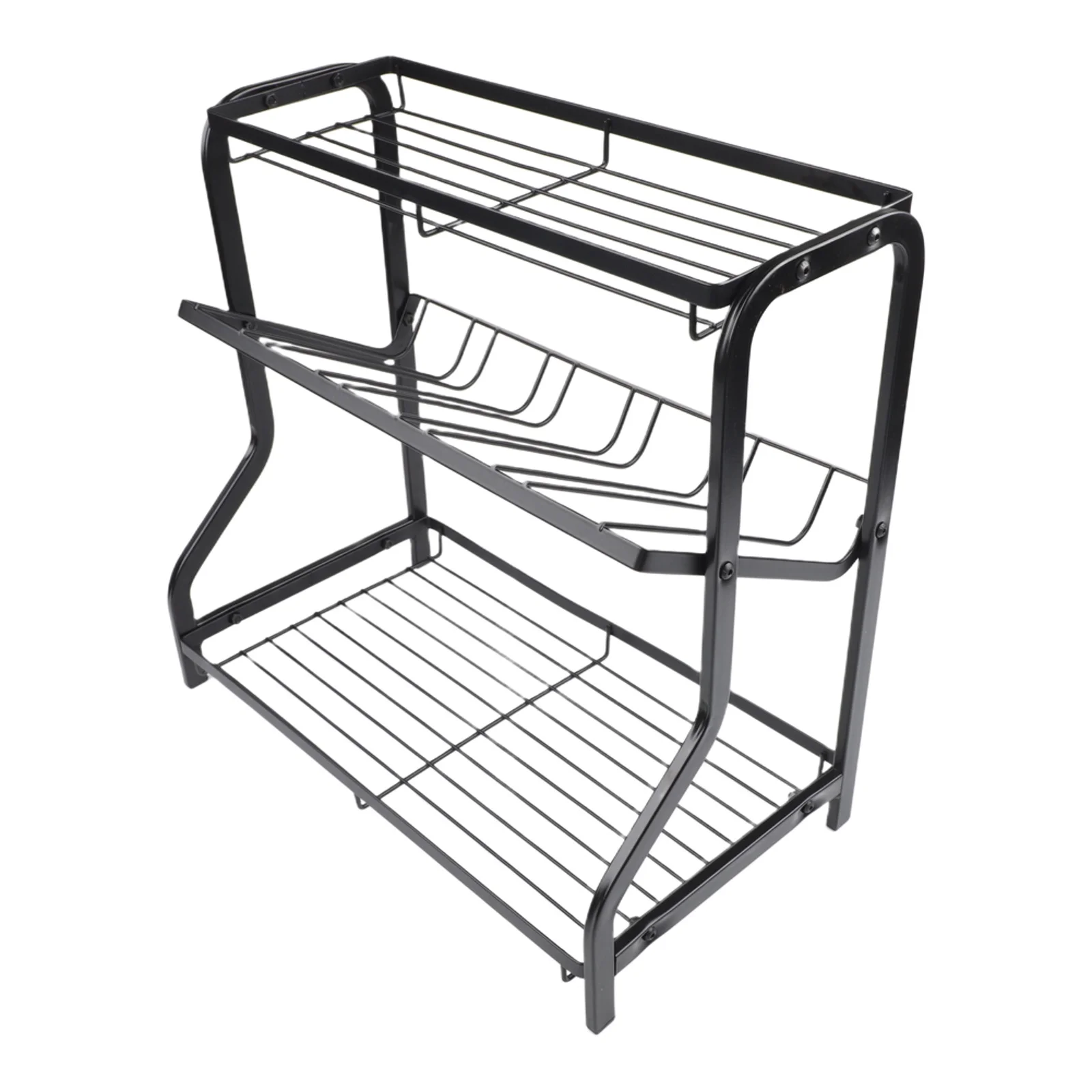 For Home Cooking 3 Tier Spice Holder Metal Spice Organizer 14.37x7.87x13.78inch Easy for access Spice Holder For Kitchen Counter