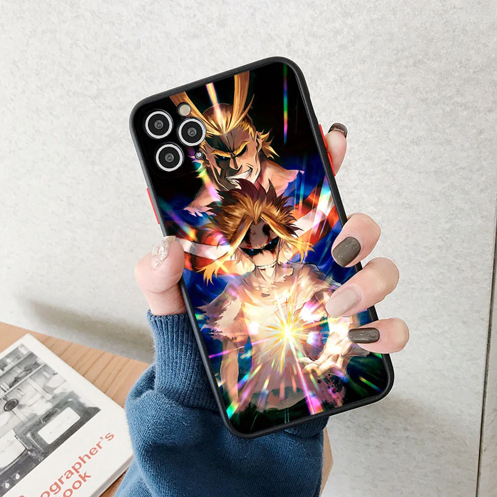 Phone Cases For iPhone 16 15 11 12 13 14 Pro Max X XR 7 8 Plus SE XS Mini My Hero Academia deku Skin feel Translucent Back Cover