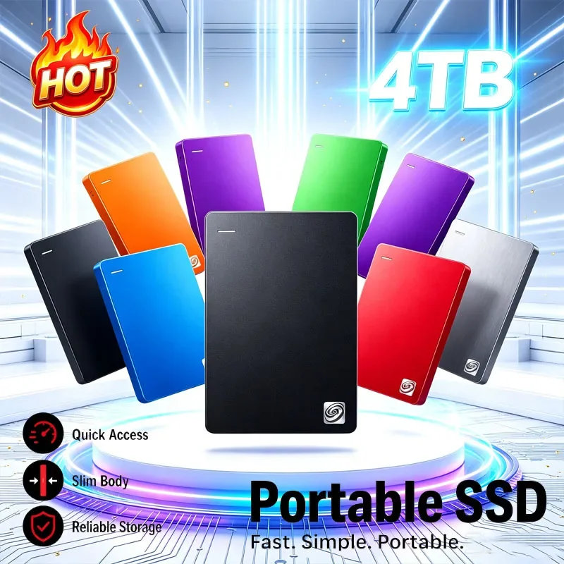 13-Color 2026 NEW External Hard Disk 500GB 1TB 2TB 4TB Storage Backup Ultra Thin USB 3.0 HDD 2.5 