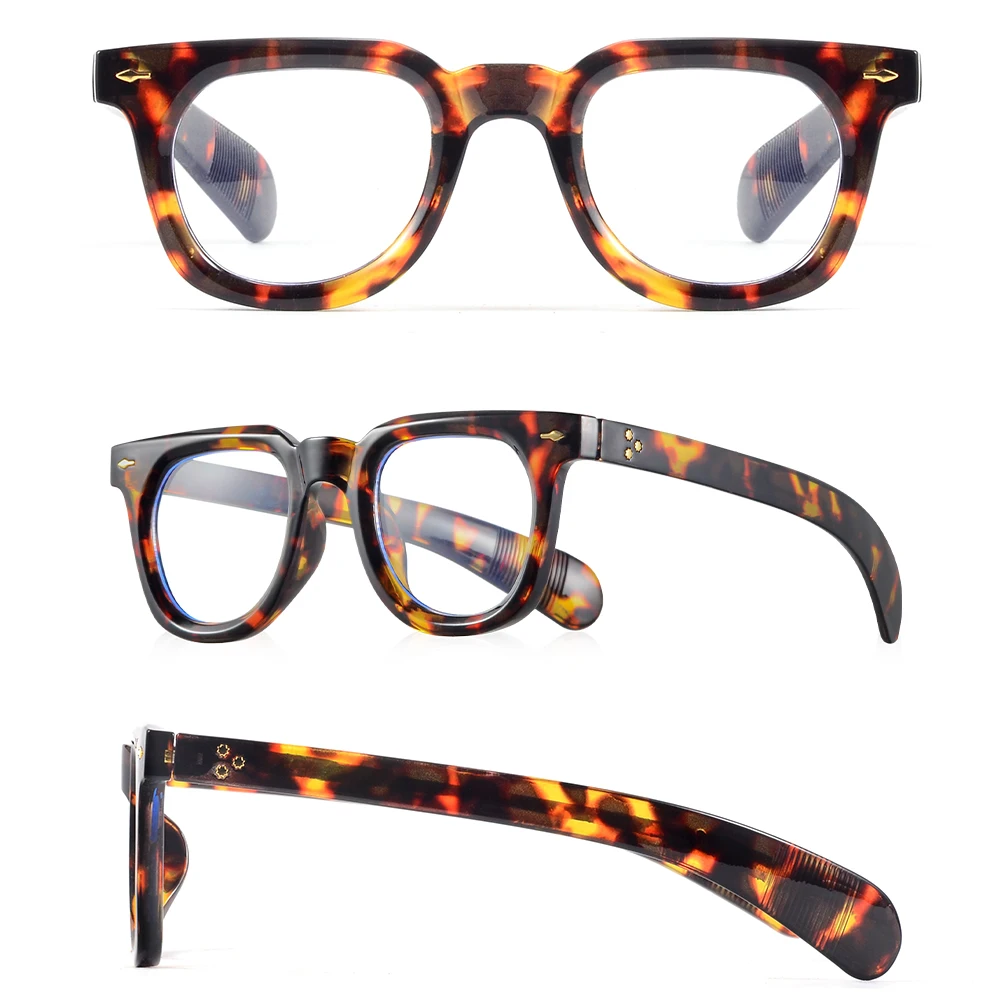 CRIXALIS Anti Blue Light Glasses For Men Women Retro Round Glasses Reading Daily Life Decorative Blue Light Glasses