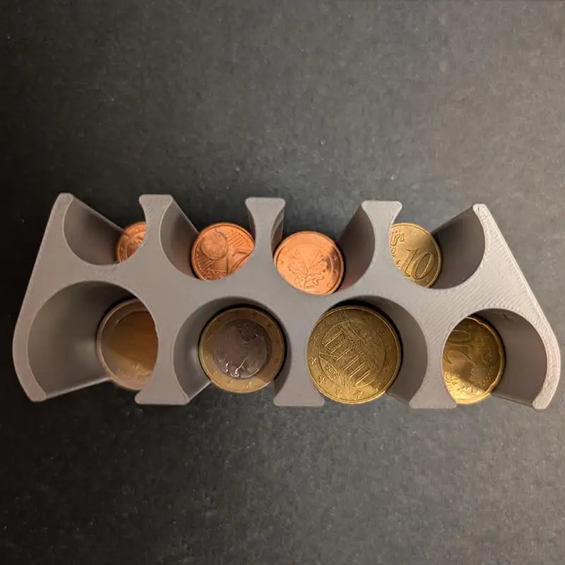 Euro Coin Storage Box Euro Holder Coin Dispenser 2€ 1€ 50c Coin Change Holders Plastic Coin Organizer Money Boxes