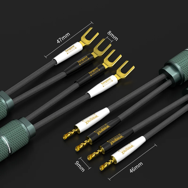 5500 B-Y 1pair 6N single crystal copper speaker wire banana plug Y plug speaker power amplifier CD