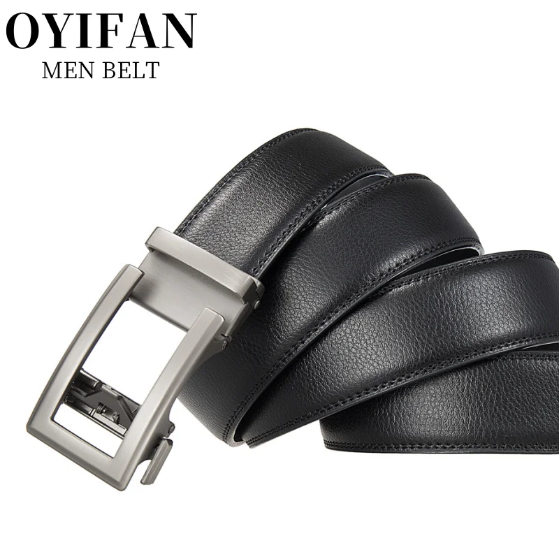 Fashion Designer Automatic Buckle Belt For Men Business & casuals Belt Men's Genuine Leather Belt Adjustable ratchet belt Men