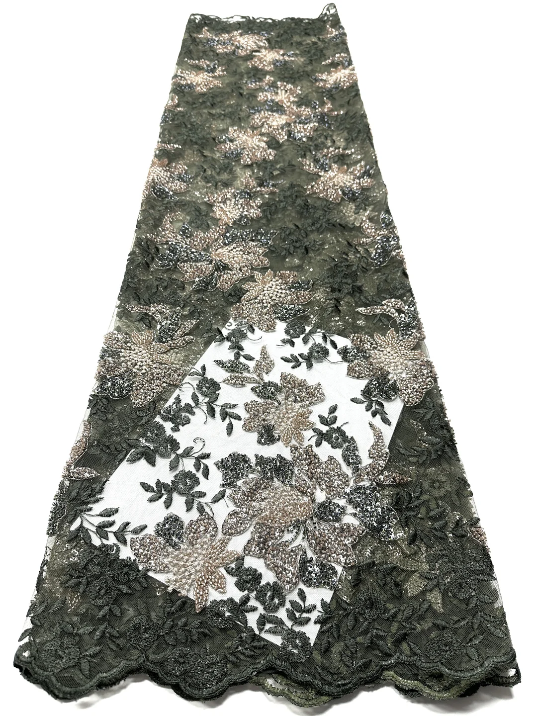 

Кружево SJ в африканском нигерийском стиле 2026: Высококачественная роскошная французская сетчатая ткань с вышивкой бисером и пайетками для женских свадебных и праздничных платьев