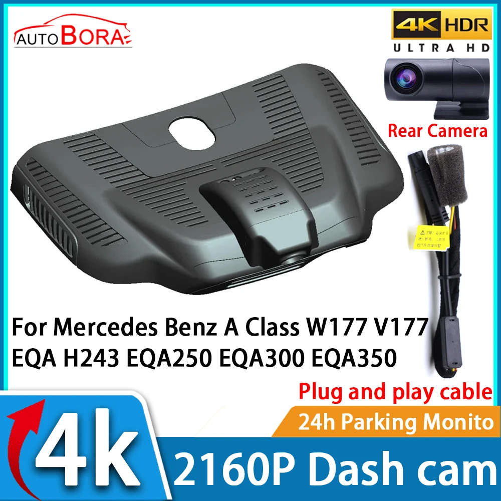 

DVR Dash Cam UHD 4K 2160P Car Video Recorder Night Vision for Mercedes Benz A Class W177 V177 EQA H243 EQA250 EQA300 EQA350