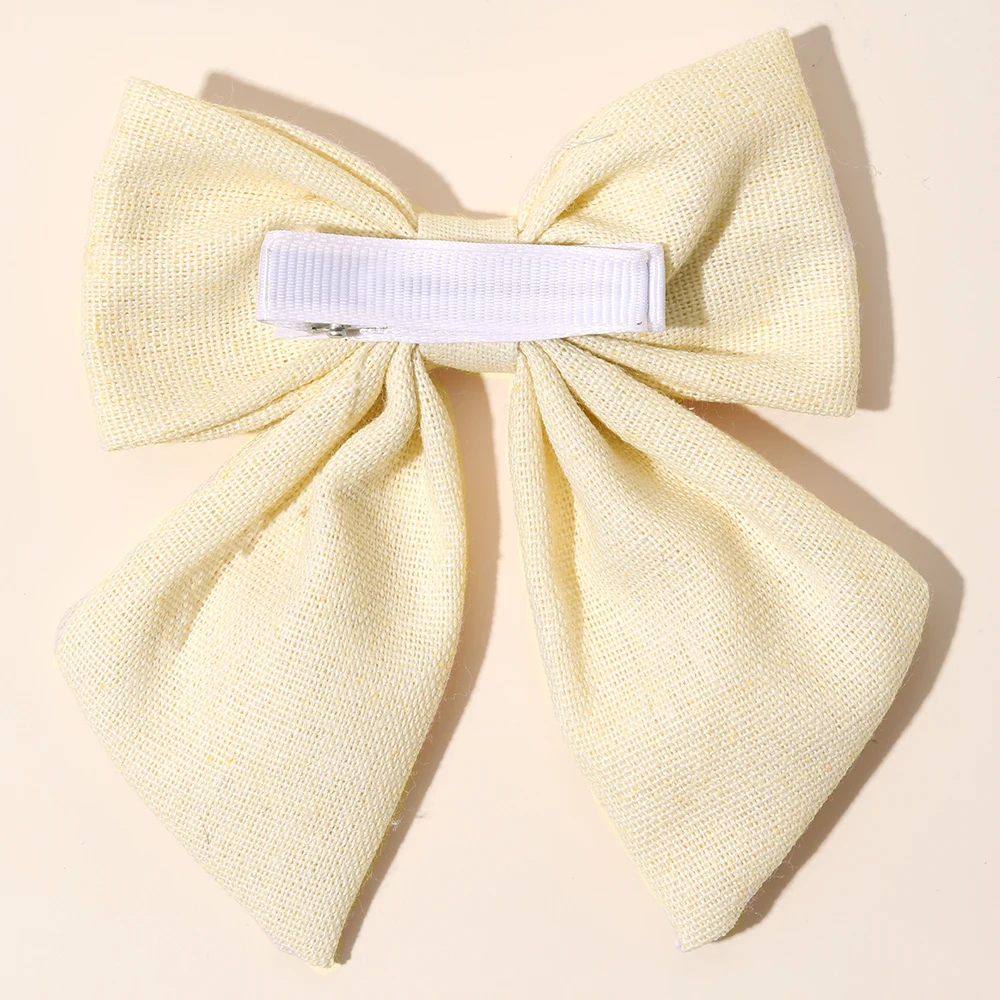 مشبك شعر على شكل زهرة بيج، دبوس شعر أنيق مصنوع يدويًا مطرز بزهرة عباد الشمس للفتيات والأطفال وإكسسوارات الأطفال #4