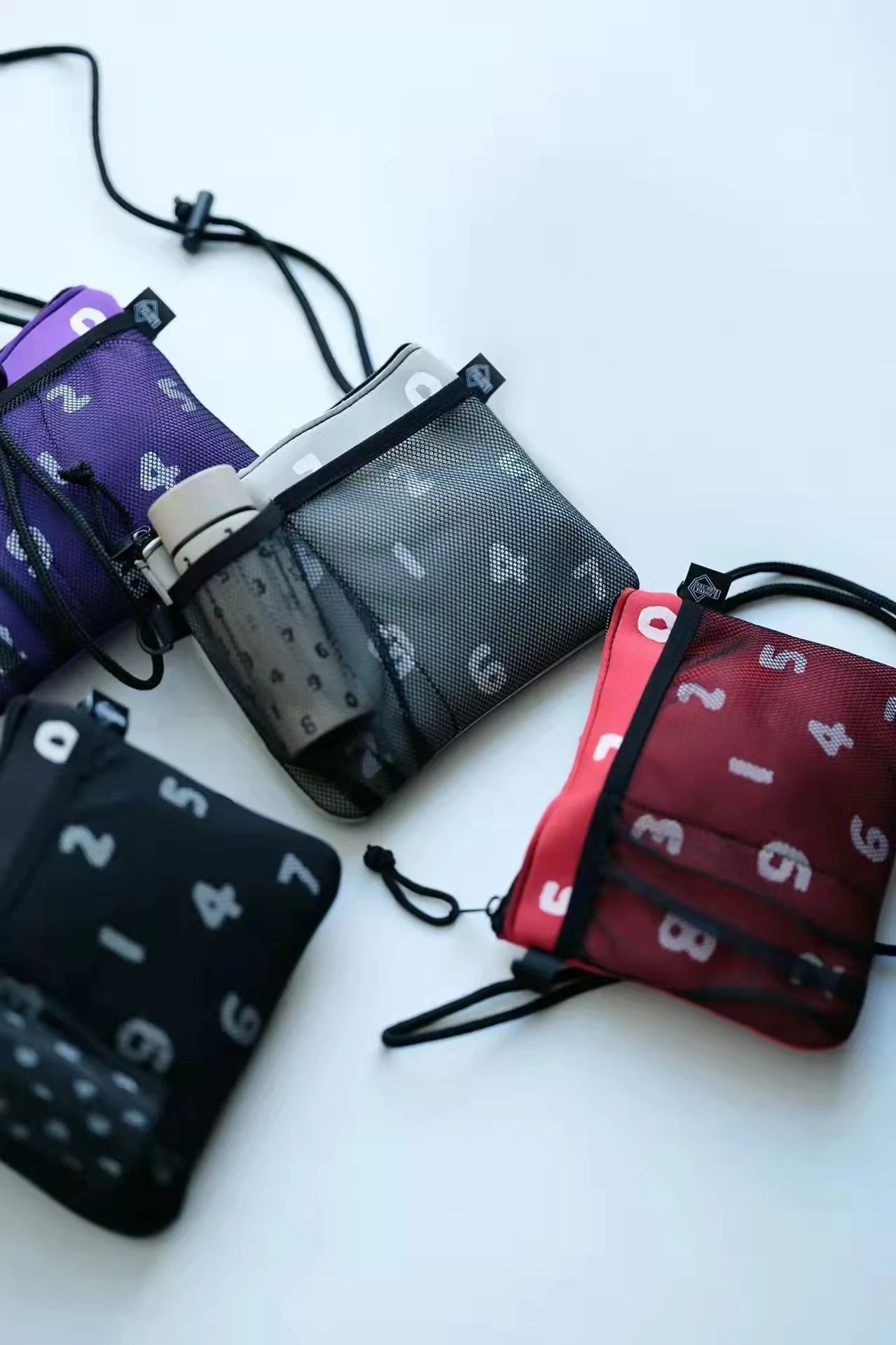 Japan New Sousou Digital Canvas Simple Cute One Shoulder Shoulder Multi-pockets All-Match Mobile Phone Bag Coin Purse