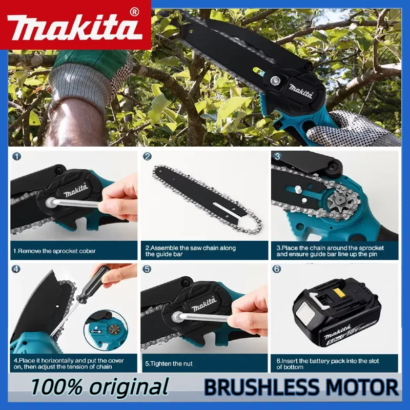 منشار ماكيتا الأصلي الصغير 18 فولت النجارة مع منشار كهربائي صغير محمول باليد 6 بوصة منشار سلسلة صغير محمول