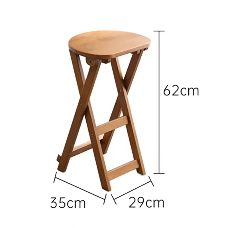 Elegant Fashion Bar Stool Comfortable Portable Wood High Tripod Chair Foldable Minimalist Sillas Para Barra De Cocina Furniture