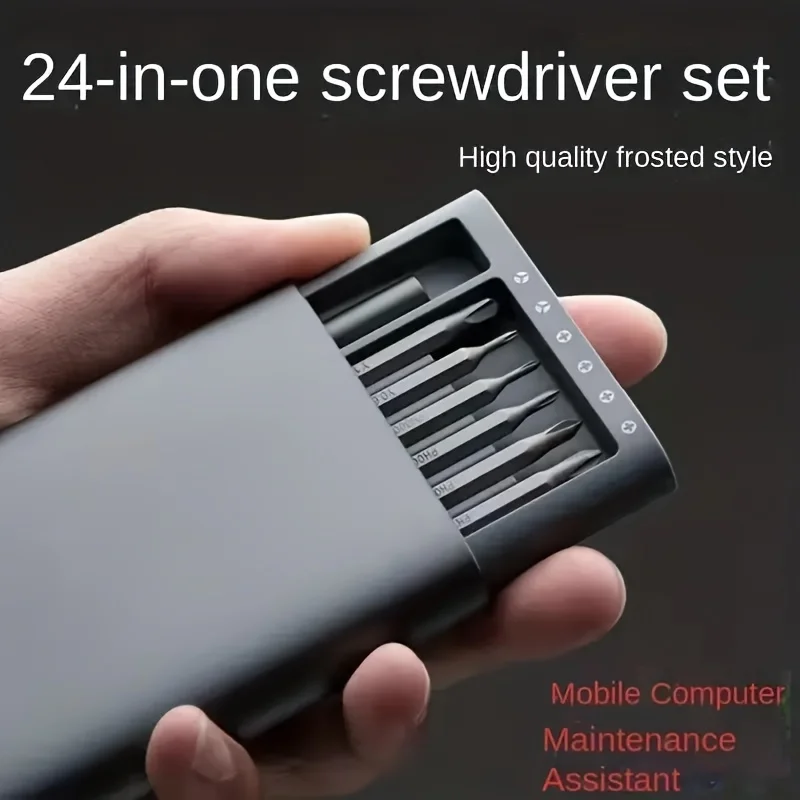 24-in-1 Precision Screwdriver Set with Aluminium Alloy Handle, Highly Hardened Metal Bits, Swivelling Design, Disassembly Kit image 2