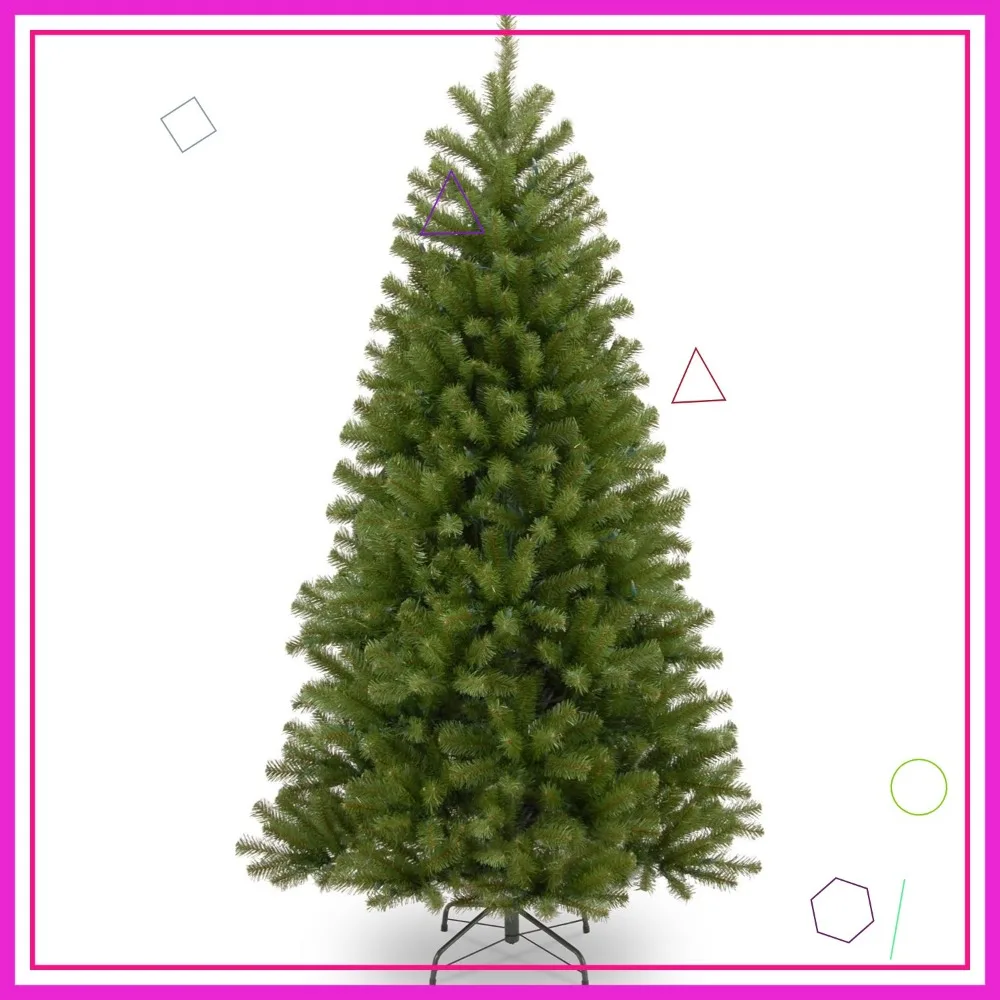 6ft Unlit Spruce Artificial Christmas Tree with 680 Tips and Stand, Green,