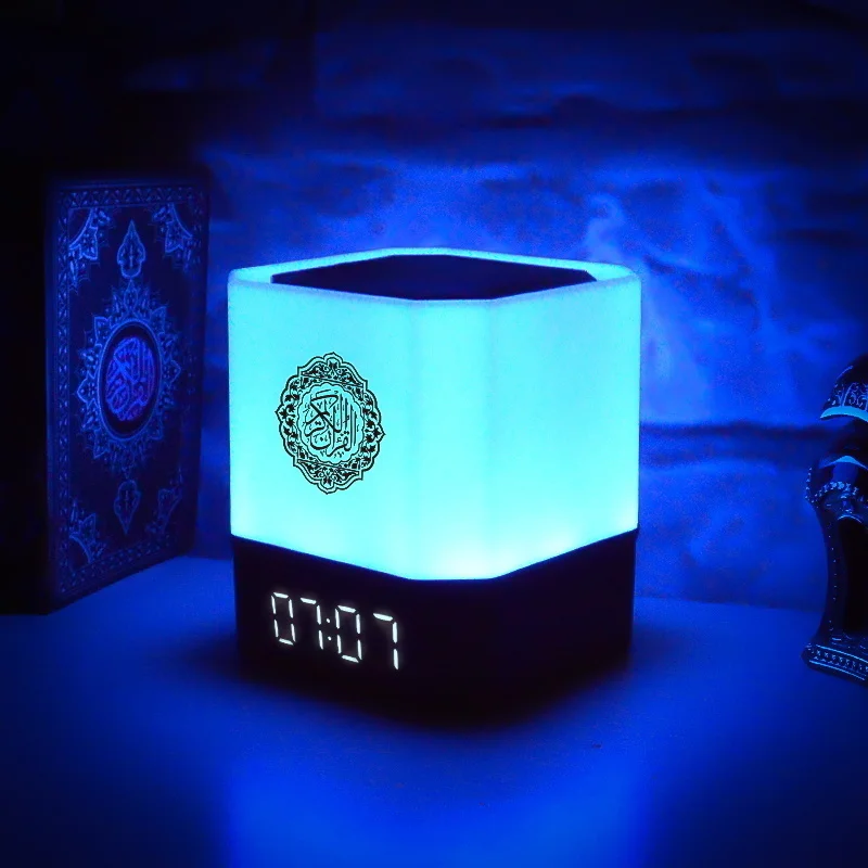 APP Controle Alcorão Speaker Digital AZAN Relógio com Alcorão Recitação Tradução Bluetooth Speaker Remoto Sem Fio LED Night Light