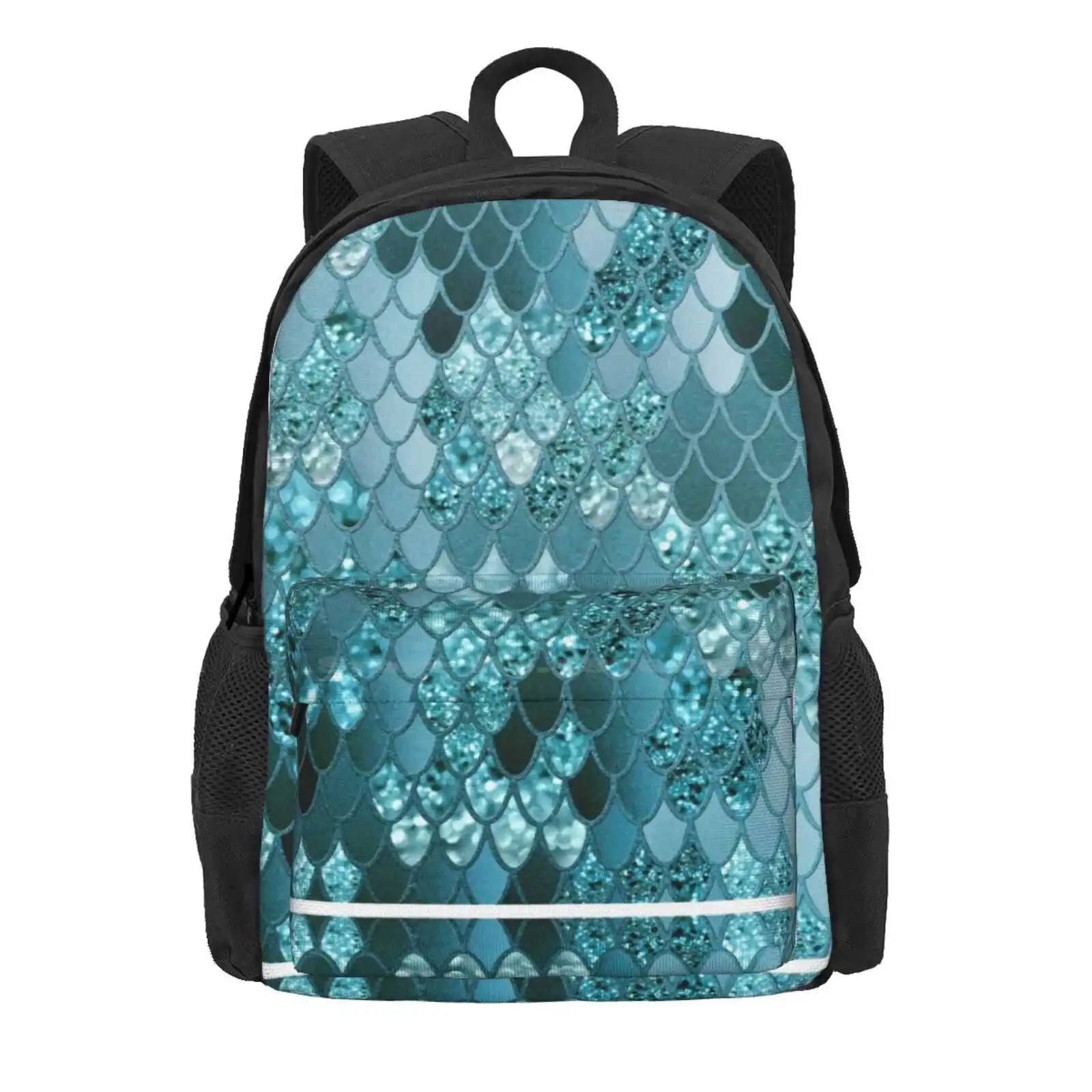 Mermaid Scales #4 (Photo Of Glitter Only - Not Reflective) Hot Sale Schoolbag Backpack Fashion Bags Graphic Design Pattern