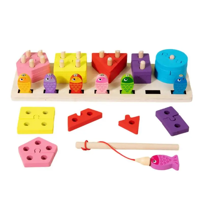 Jouets en bois Montessori pour tout-petits, forme de bébé, document, tri des nuits, puzzles pour garçons et filles, jouets empilables, 1, 2, 3