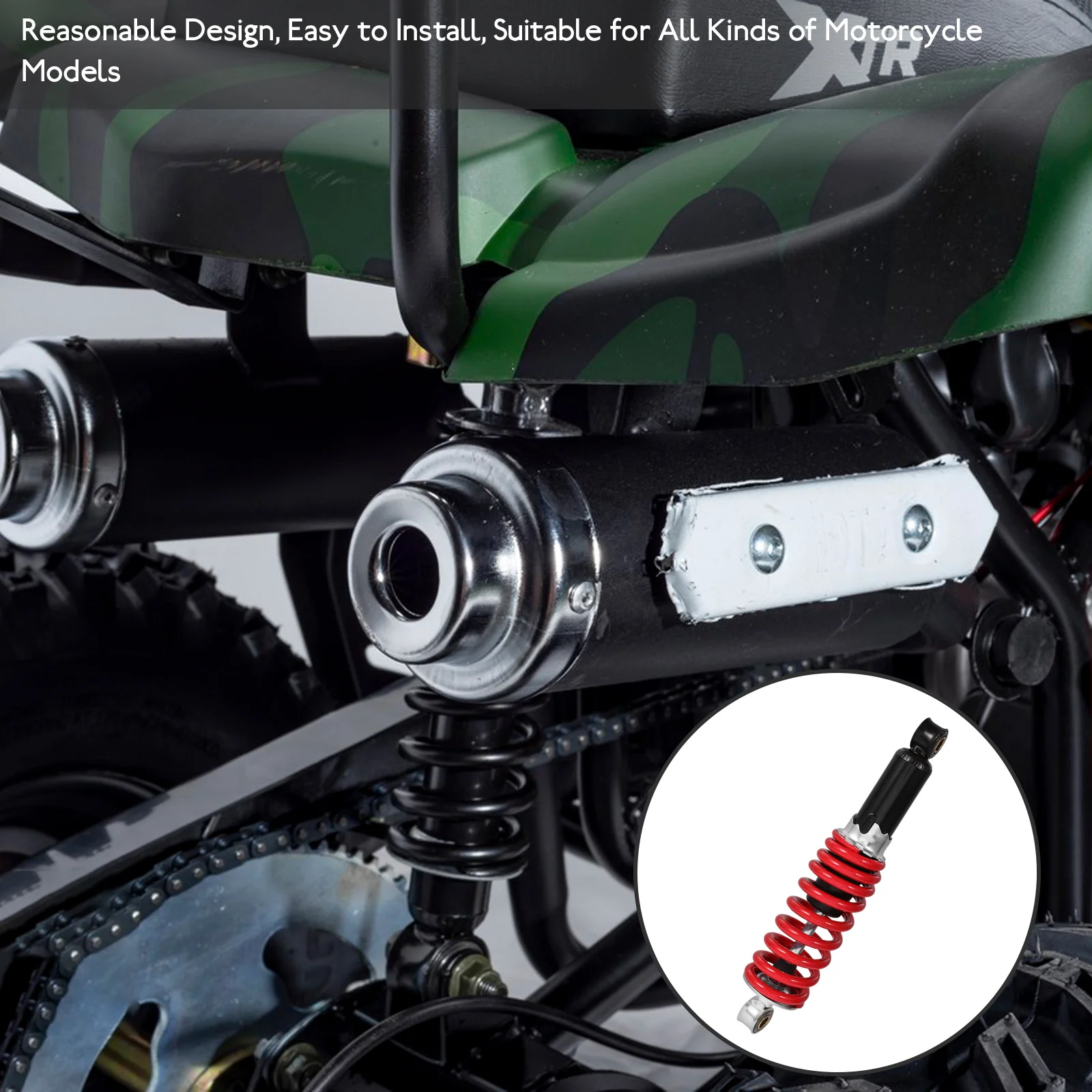 Motorrad-Stoßdämpfer, ATV, langlebig, praktisch, robustes Schraubenfeder-Design, bequeme Fahrt, Stoßdämpfer, ATV-Stoßdämpfer