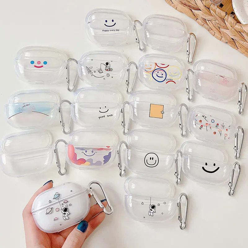 Bonito Smiley Astronauta Fone De Ouvido Caso Para Xiaomi Redmi Buds 4 Pro Fone De Ouvido Sem Fio Soft Silicone Earbuds Tampa Protetora Clara
