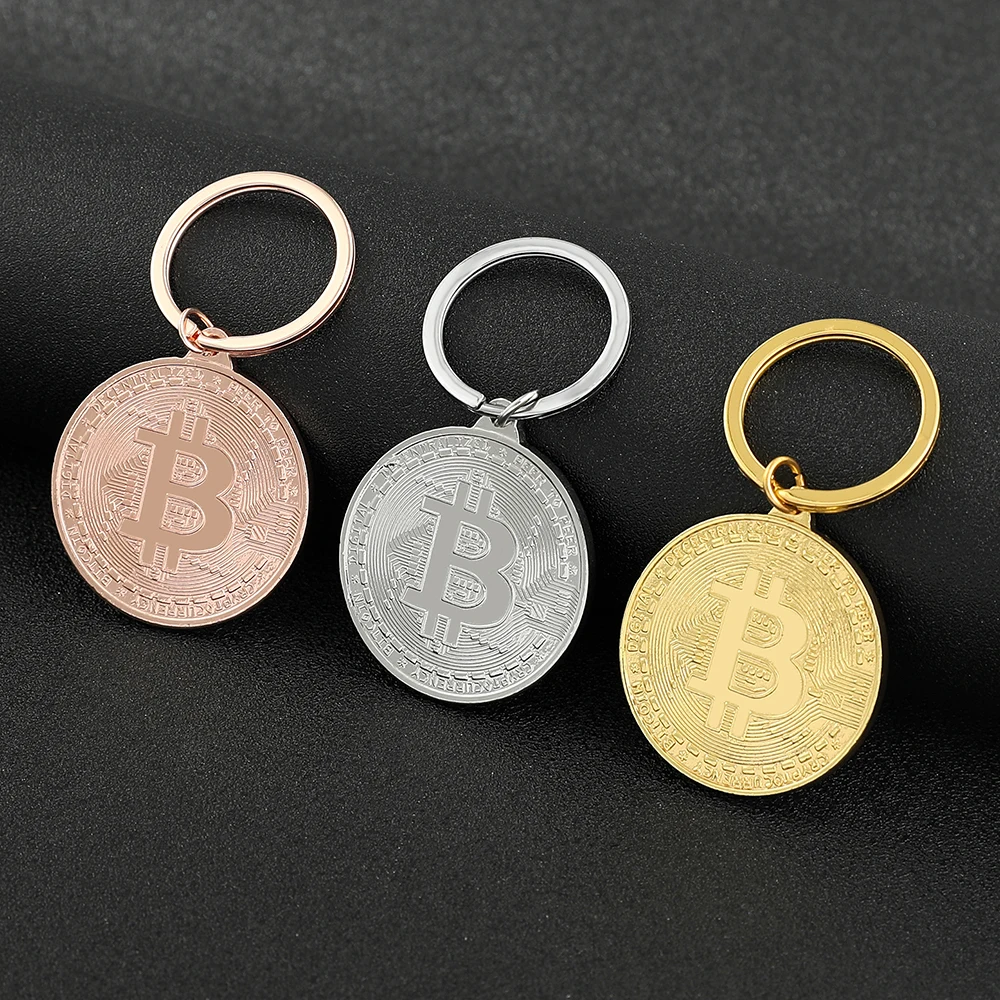 Gold Plated Bitcoin Coin Collectible Art Collection Gift Physical Commemorative Casascius Bit BTC Metal Antique Imitation