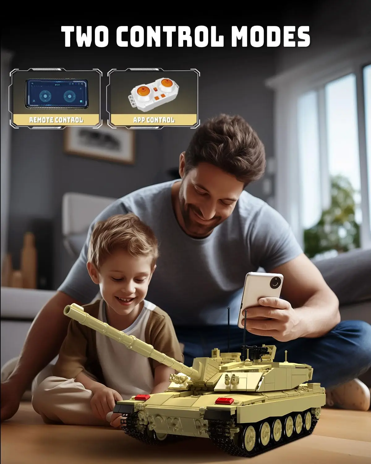 MK 20037 Challenger 2 Panzerbausatz – 1129-teiliges RC-Militärmodell mit Fernbedienung und APP-Steuerung, Sammlergeschenk für Erwachsene und Jugendliche